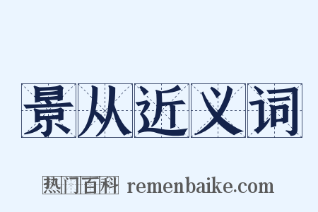 景从近义词是什么意思的图片